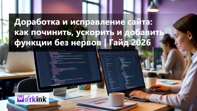 Доработка и исправление сайта: как починить, ускорить и добавить функции без нервов | Гайд 2026