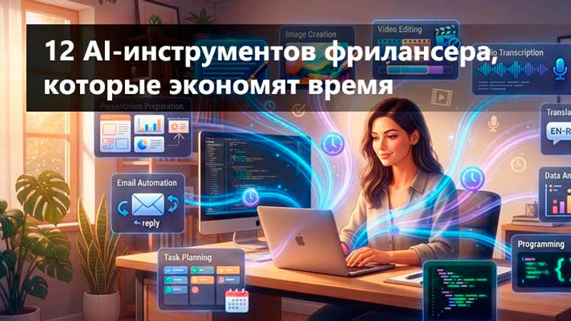 12 AI-инструментов фрилансера, которые экономят 10 часов в неделю