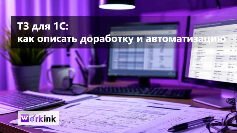 ТЗ для 1С: как описать автоматизацию учёта, доработку и отчёты