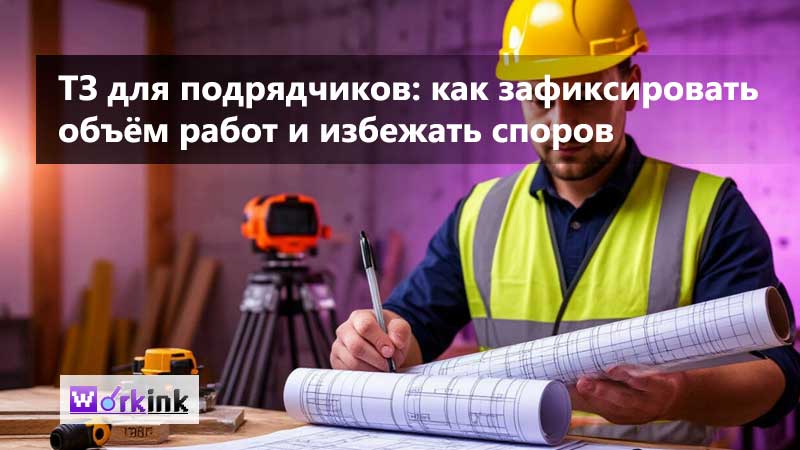 ТЗ для подрядчиков: как зафиксировать объём работ и избежать споров при приёмке